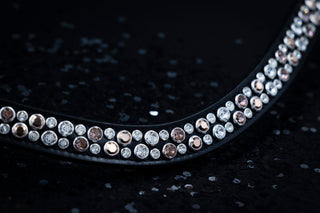 Deluxe Browband Rosegold / Vintage Rose / Crystal
