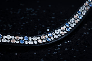 Deluxe frontriem Rose Gold & Light Sapphire & Crystal