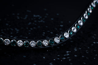 Classic XL frontriem Emerald / Crystal