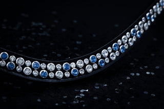 Deluxe frontriem Light Sapphire & Crystal