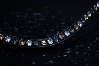 Classic XL frontriem Silver Night / Lt. Colorado Topaz / Crystal (zwarte huls)