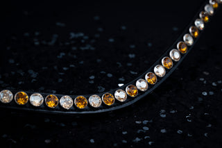 Classic XL frontriem Topaz / Crystal Golden Shadow