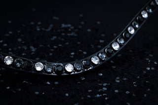 Classic XL frontriem Jet / Silver night / Crystal (zwarte huls)