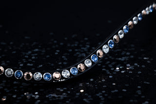 Classic XL frontriem Rosé goud / Lt. Sapphire / Crystal