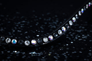 Classic XL frontriem Aurore boreale / Crystal / Silver night (zwarte huls)