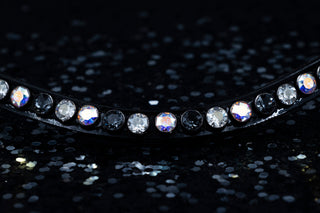 Classic XL frontriem Aurore boreale / Crystal / Silver night (zwarte huls)