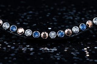 Classic XL frontriem Rosé goud / Lt. Sapphire / Crystal