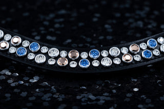 Deluxe frontriem Rose Gold & Light Sapphire & Crystal
