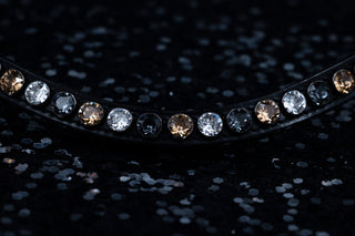 Classic XL frontriem Silver Night / Lt. Colorado Topaz / Crystal (zwarte huls)