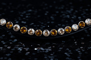 Classic XL frontriem Topaz / Crystal Golden Shadow