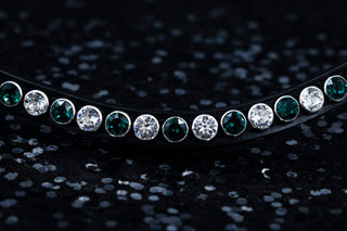 Classic XL frontriem Emerald / Crystal