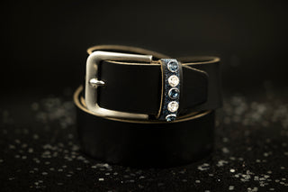 Riem met fabric Moonlight en Denim Blue / Crystal