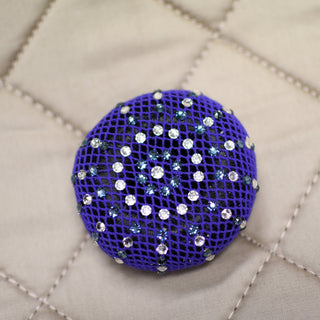 Hairnet purple with crystals Denim blue / Crystal