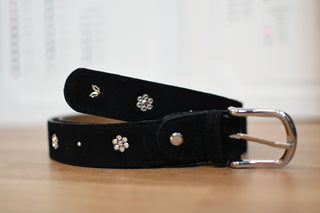 Belt Monère signature Black flower