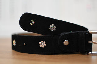 Belt Monère signature Black flower