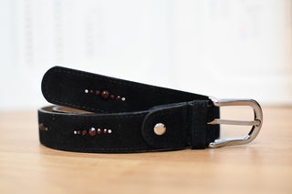 Belt Monère signature Black / Burgundy
