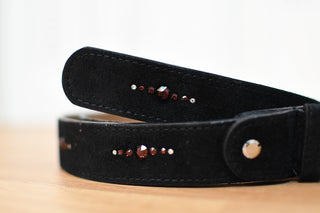 Belt Monère signature Black / Burgundy