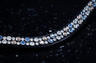 Deluxe Browband Light Sapphire / Rose gold / Crystal