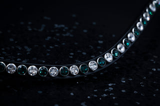 Classic XL Browband Emerald / Crystal