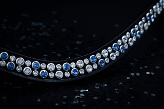 Deluxe Browband Light Sapphire / Crystal