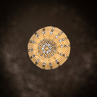 Hairnet with Crystals: Silver night / Crystal golden shadow / Lt. Sapphire